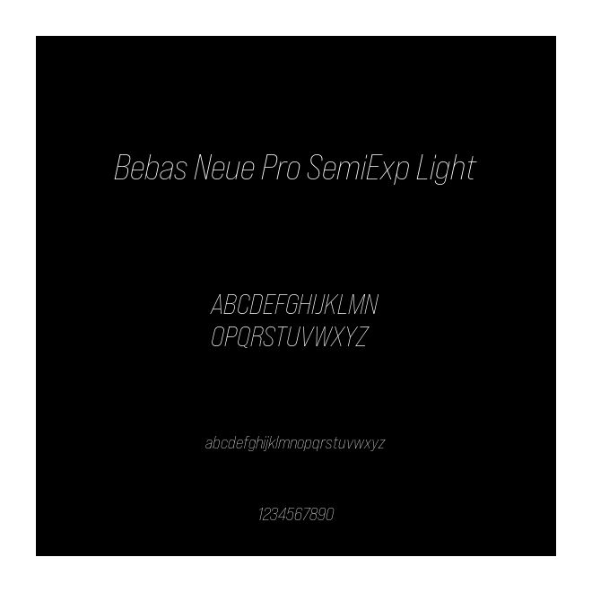 Bebas Neue Pro SemiExp Light