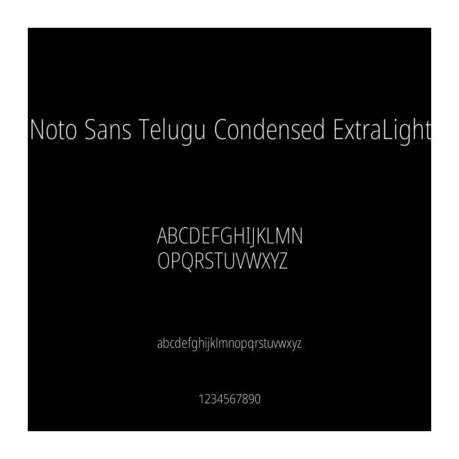 Noto Sans Telugu Condensed ExtraLight