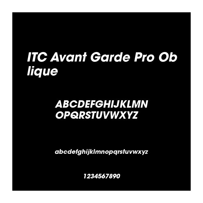 ITC Avant Garde Pro Oblique