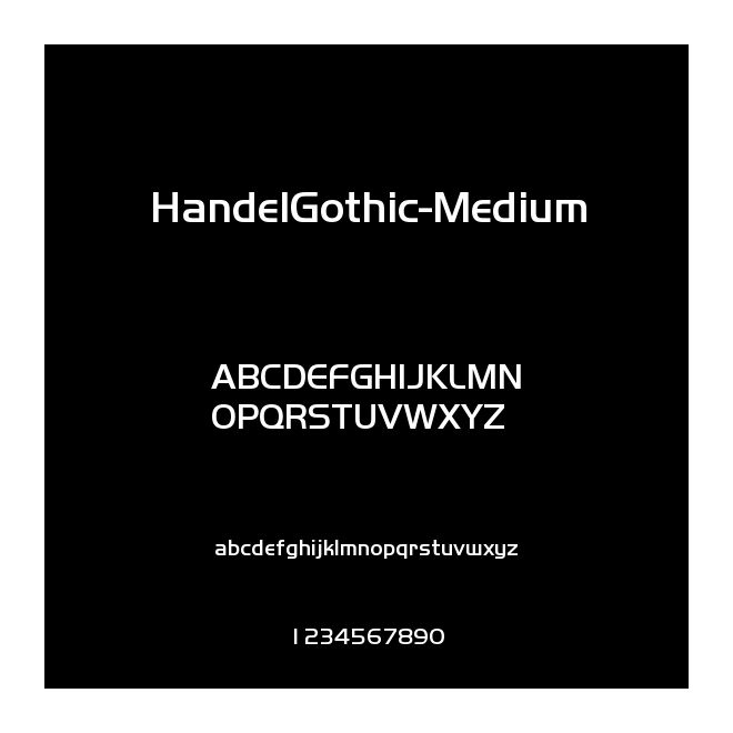 HandelGothic-Medium