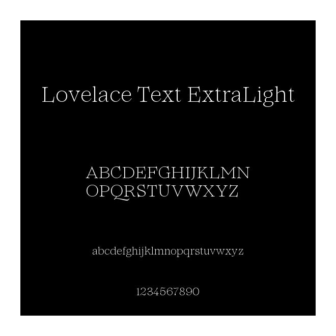 Lovelace Text ExtraLight