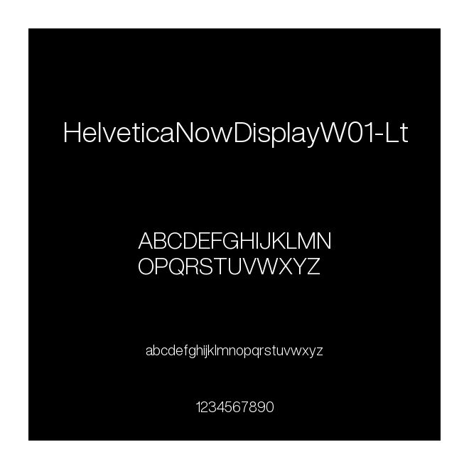 HelveticaNowDisplayW01-Lt