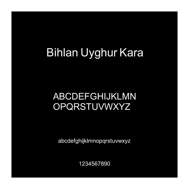 Bihlan Uyghur Kara