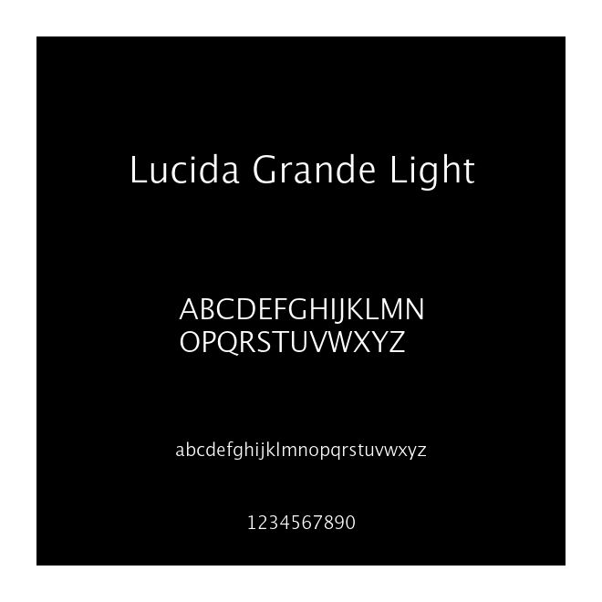 Lucida Grande Light