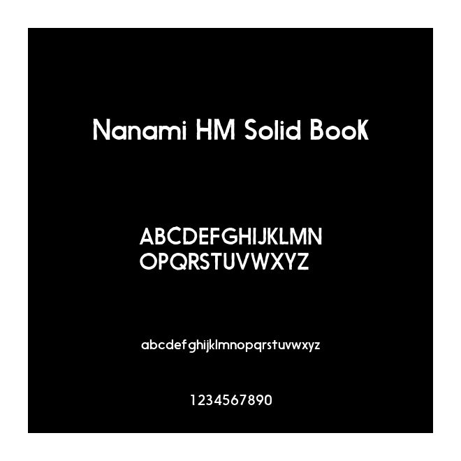 Nanami HM Solid Book