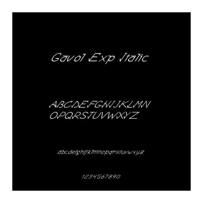 Gavol Exp Italic