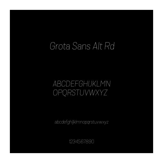 Grota Sans Alt Rd