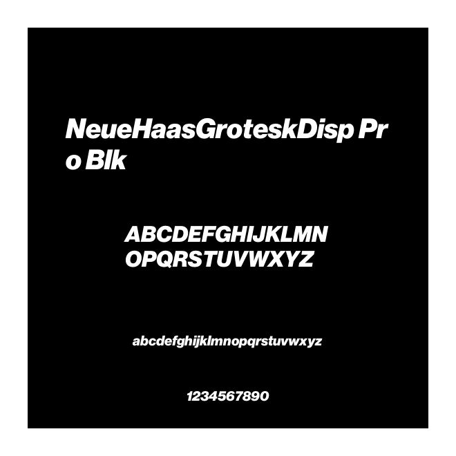 NeueHaasGroteskDisp Pro Blk