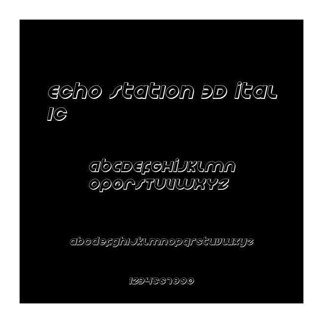 Echo Station 3D Italic