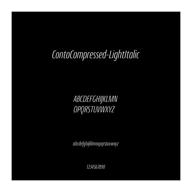 ContoCompressed-LightItalic