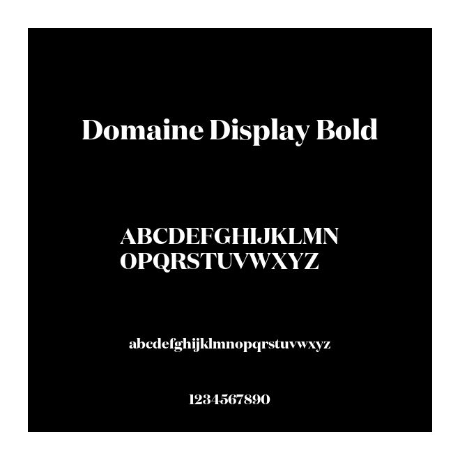 Domaine Display Bold