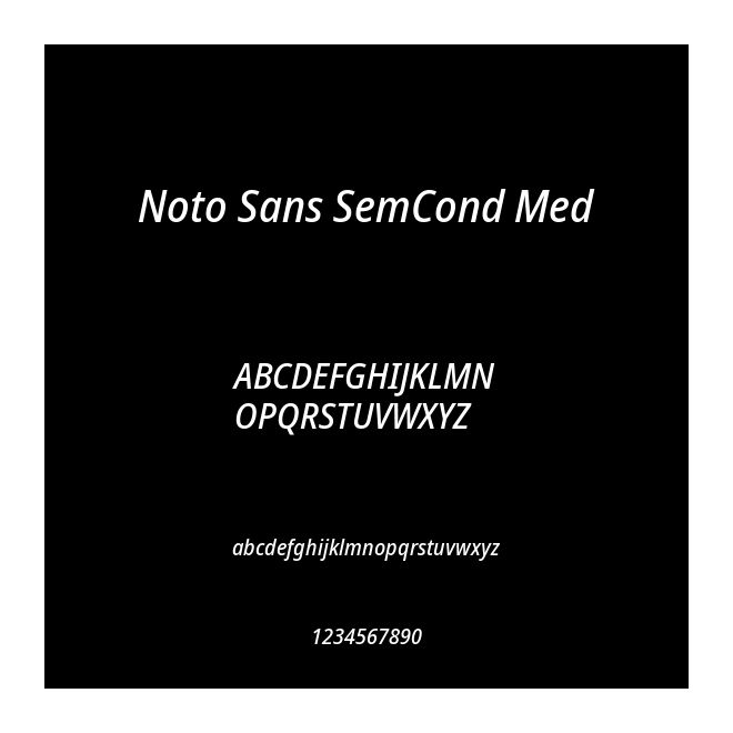 Noto Sans SemCond Med