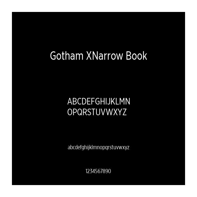 Gotham XNarrow Book