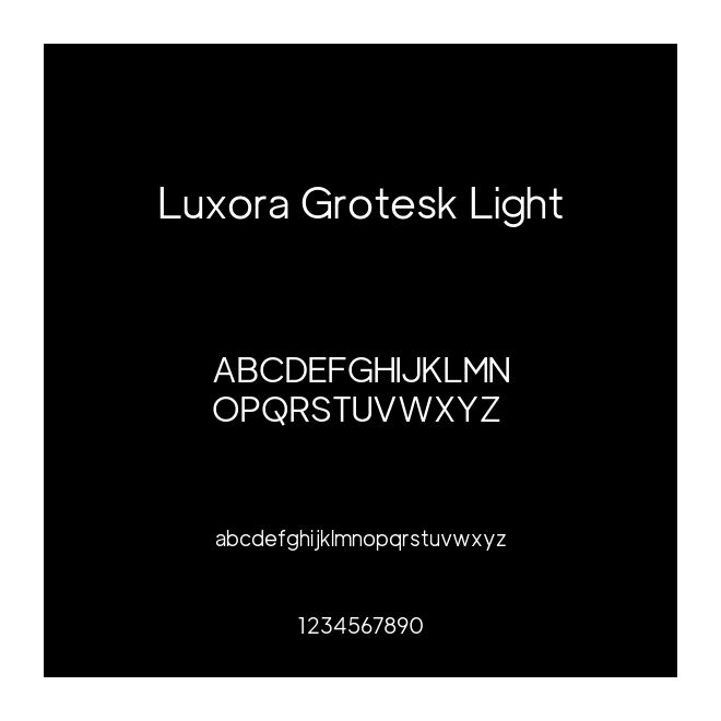 Luxora Grotesk Light