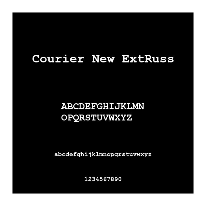 Courier New ExtRuss