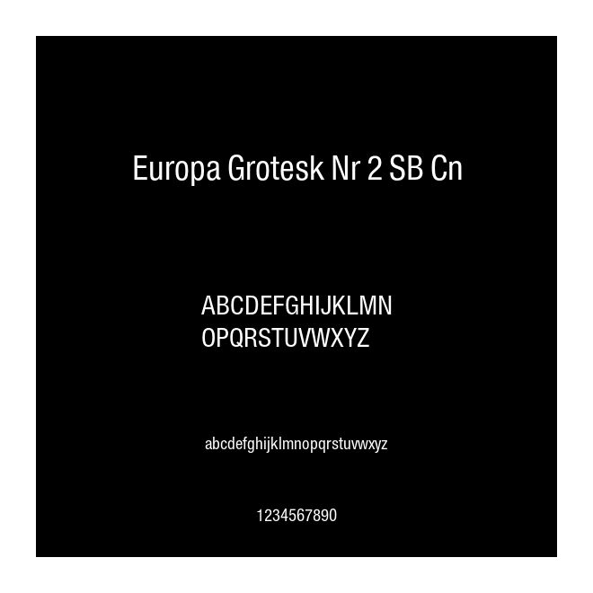 Europa Grotesk Nr 2 SB Cn