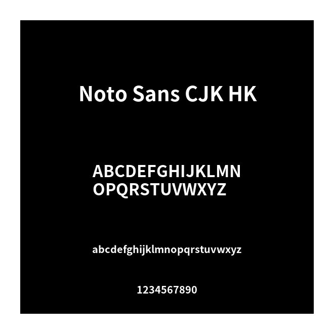 Noto Sans CJK HK