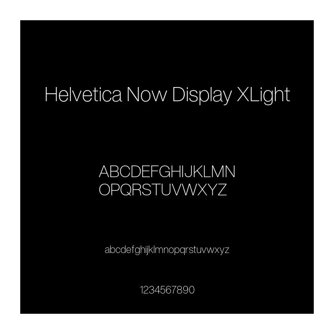 Helvetica Now Display XLight