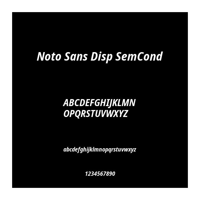 Noto Sans Disp SemCond