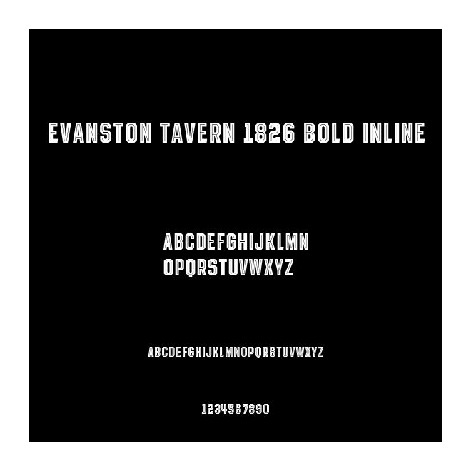 Evanston Tavern 1826 Bold Inline