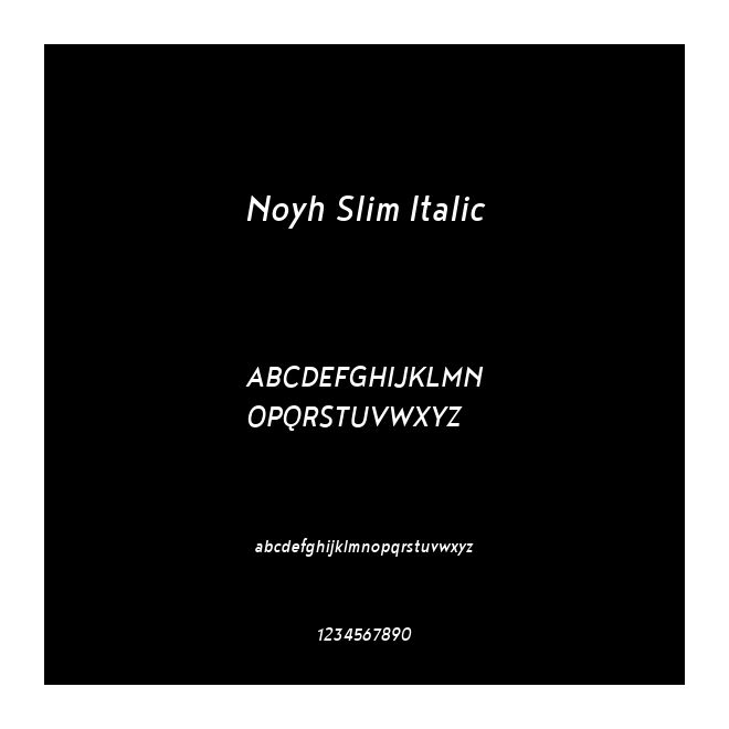 Noyh Slim Italic