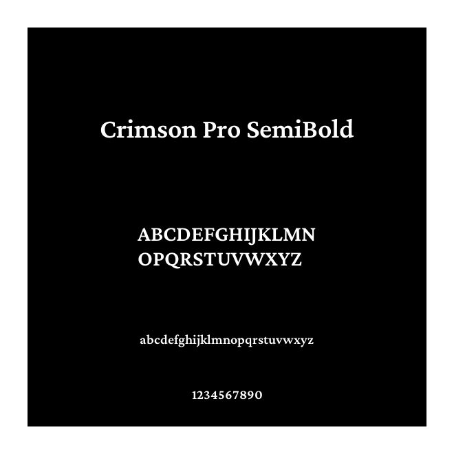 Crimson Pro SemiBold