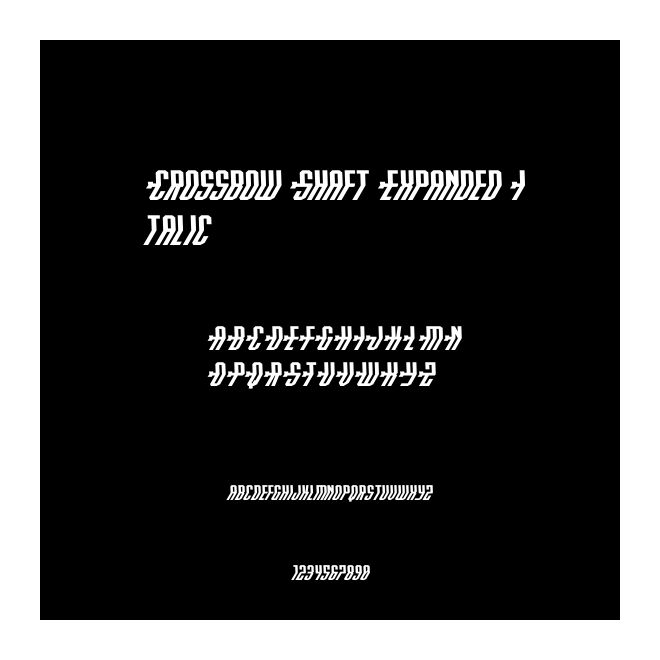 Crossbow Shaft Expanded Italic
