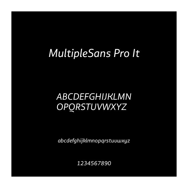 MultipleSans Pro It