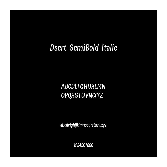 Dsert SemiBold Italic
