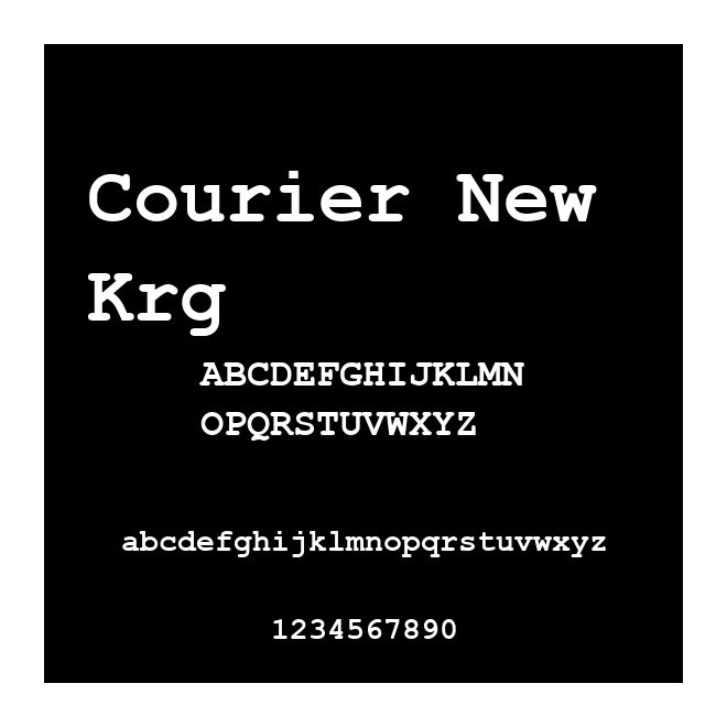 Courier New Krg