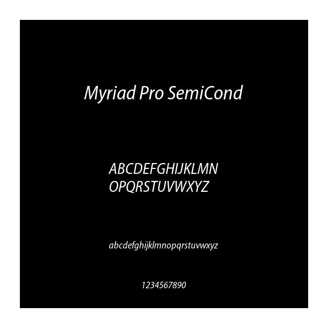 Myriad Pro SemiCond