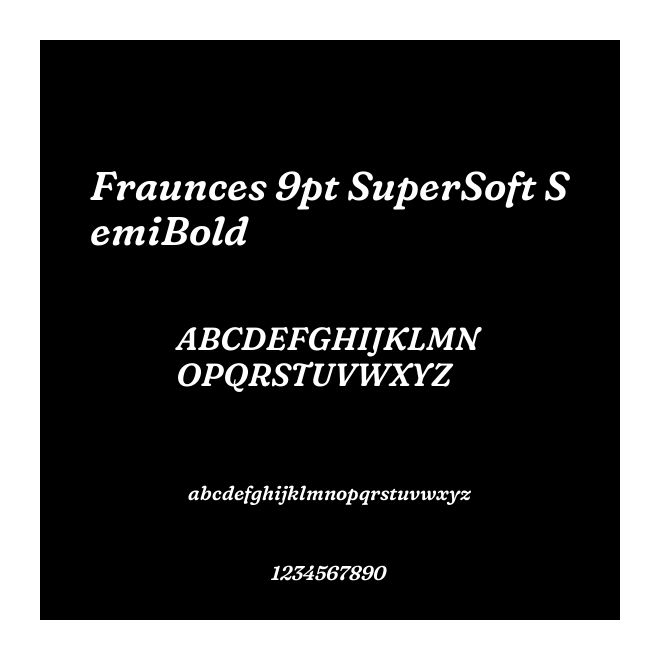 Fraunces 9pt SuperSoft SemiBold