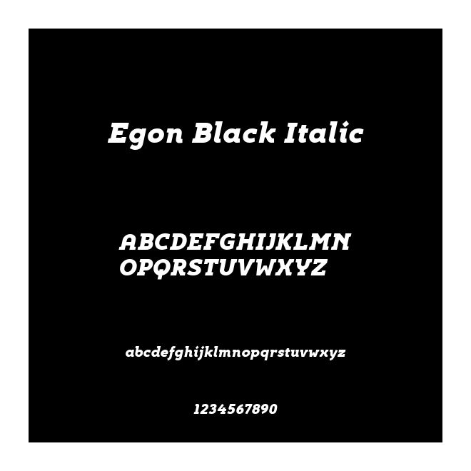 Egon Black Italic