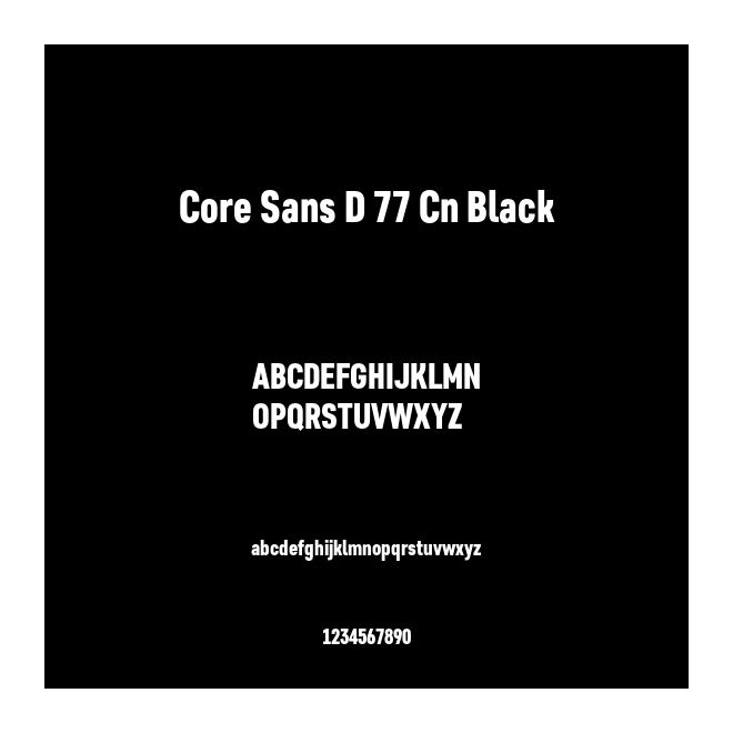 Core Sans D 77 Cn Black