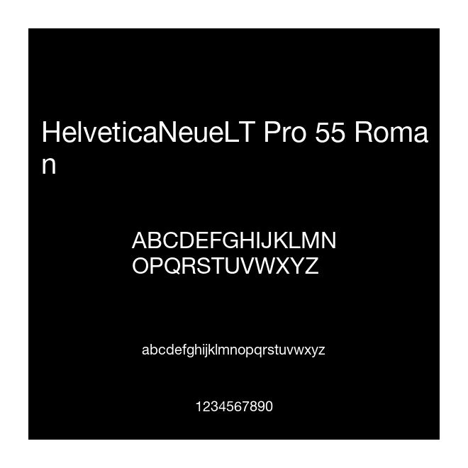 HelveticaNeueLT Pro 55 Roman