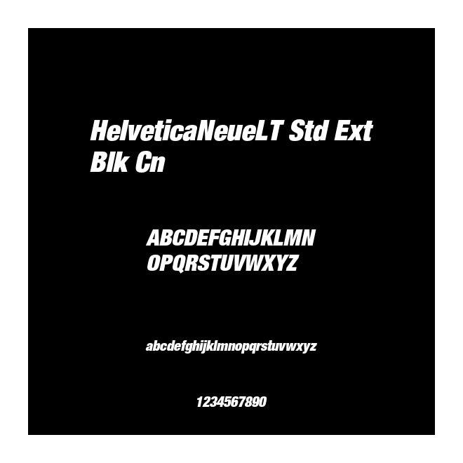 HelveticaNeueLT Std ExtBlk Cn