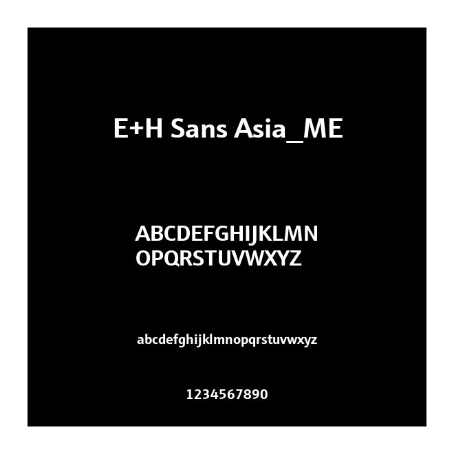 E+H Sans Asia_ME