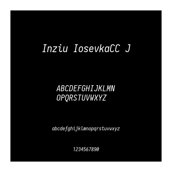 Inziu IosevkaCC J