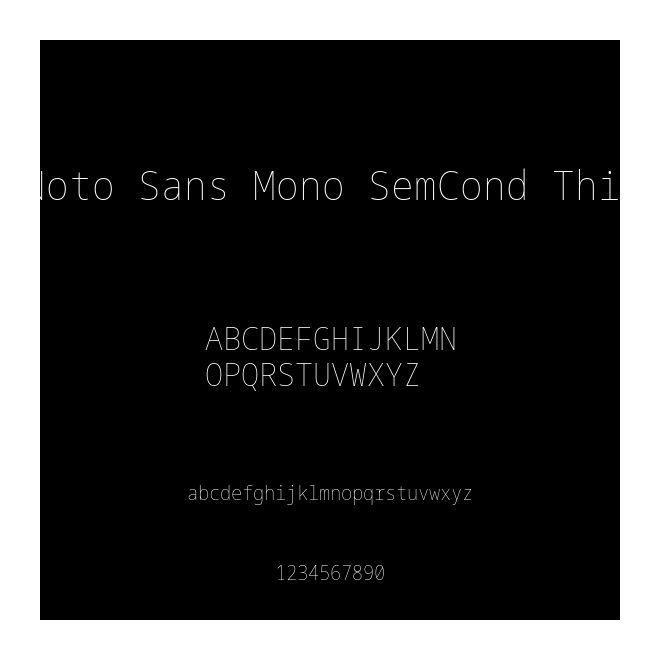 Noto Sans Mono SemCond Thin