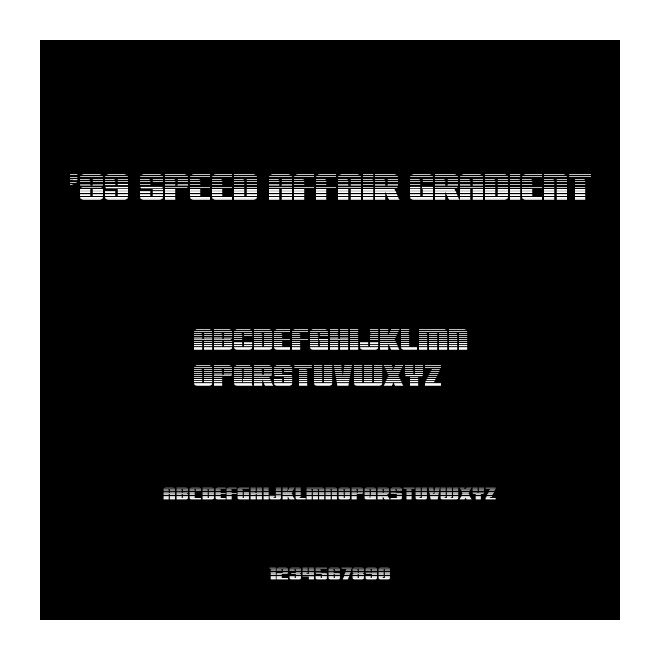 '89 Speed Affair Gradient