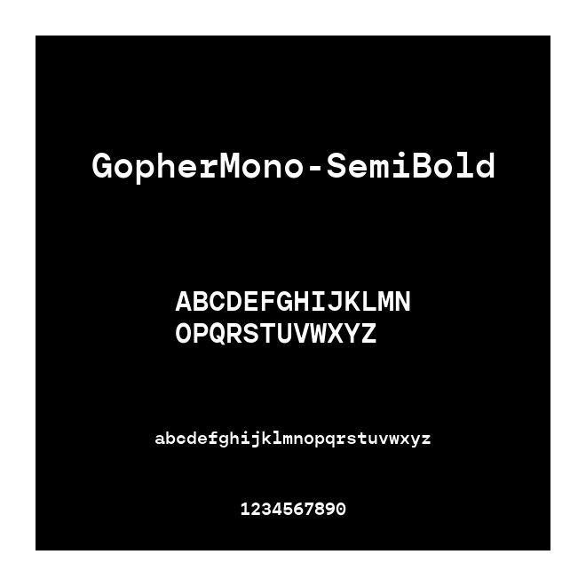 GopherMono-SemiBold