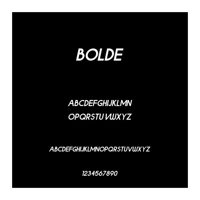 BOLDE