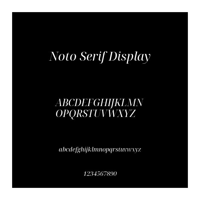 Noto Serif Display