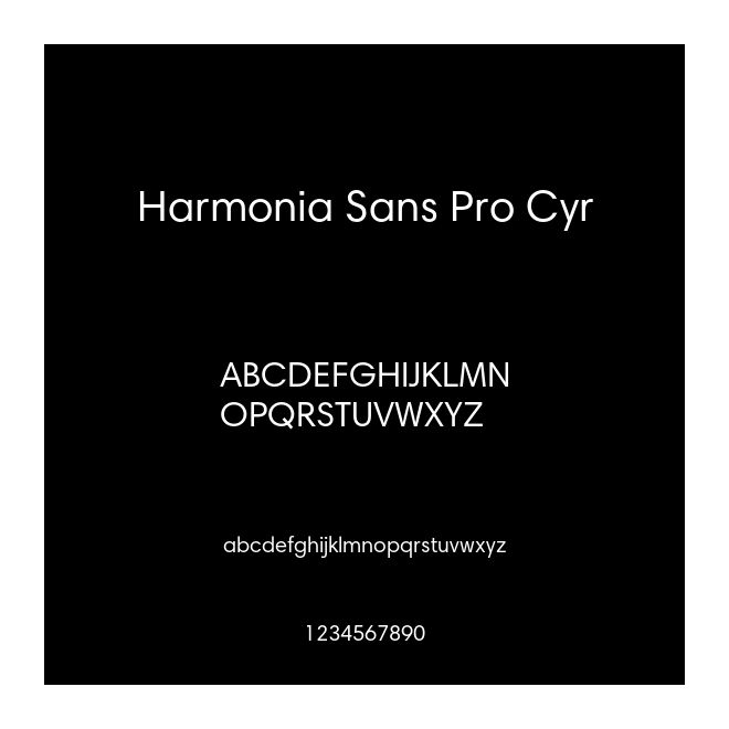 Harmonia Sans Pro Cyr