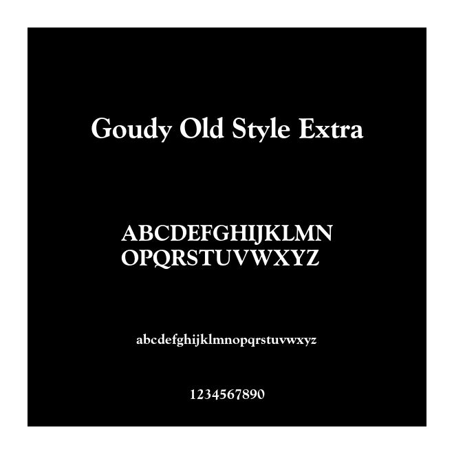 Goudy Old Style Extra
