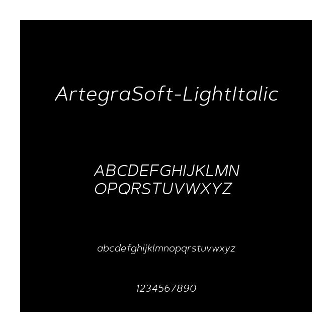 ArtegraSoft-LightItalic