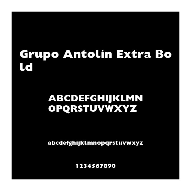 Grupo Antolin Extra Bold