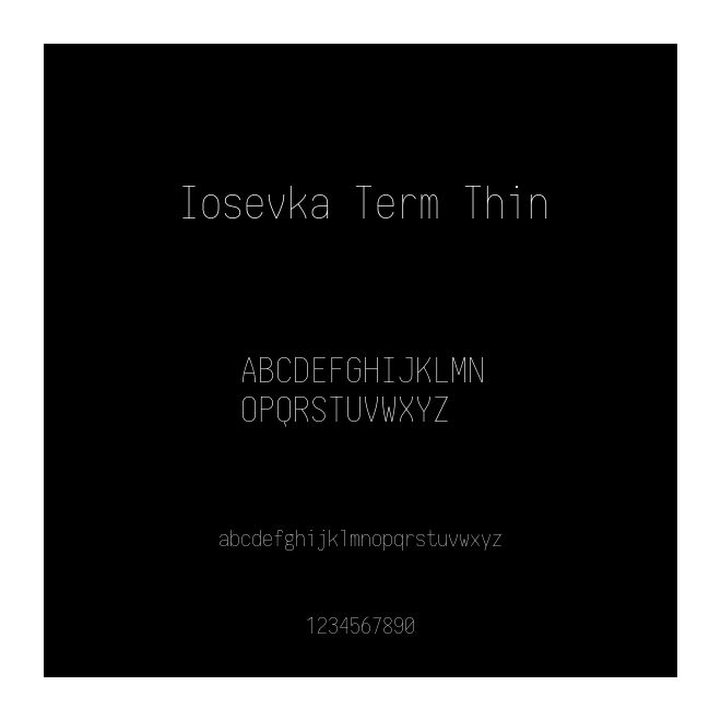 Iosevka Term Thin