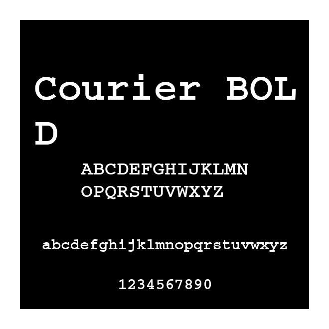 Courier BOLD