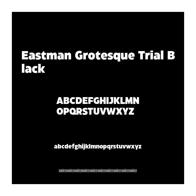 Eastman Grotesque Trial Black